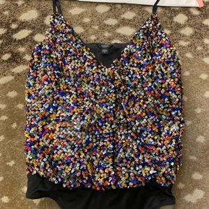 Guess sequined bodysuit, size small